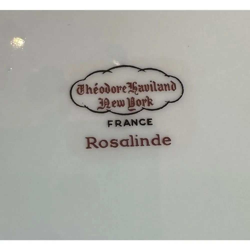 Vtg Haviland Porcelain Rosalinde New York Rosalinde 6.5